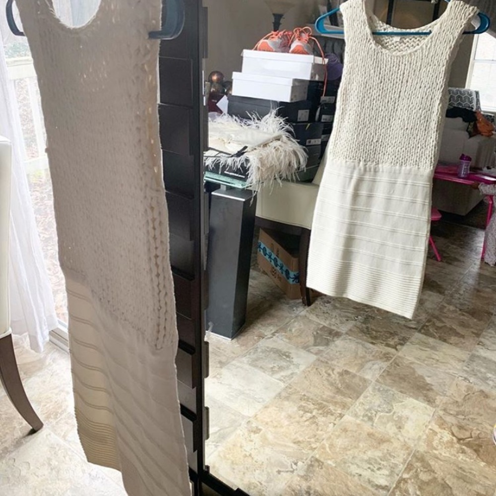 Off White Knit Dress
